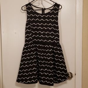 Black & white skater dress
